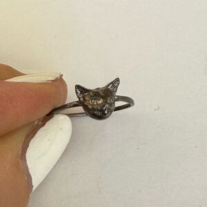 Silver Cat Ring